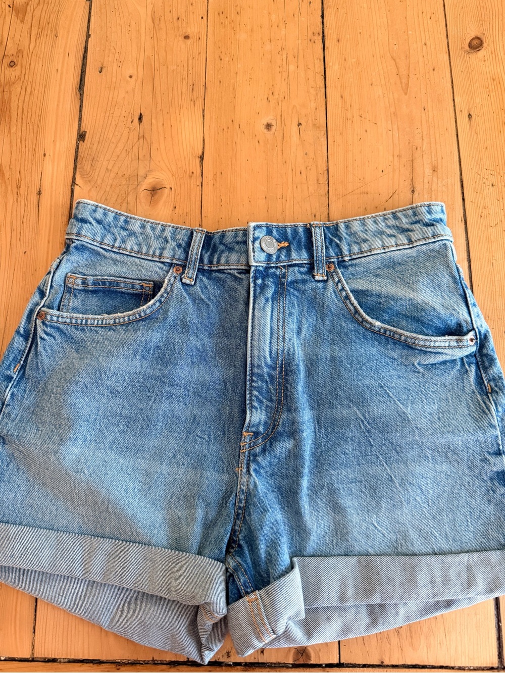 Zara Light Blue Denim Jean Shorts